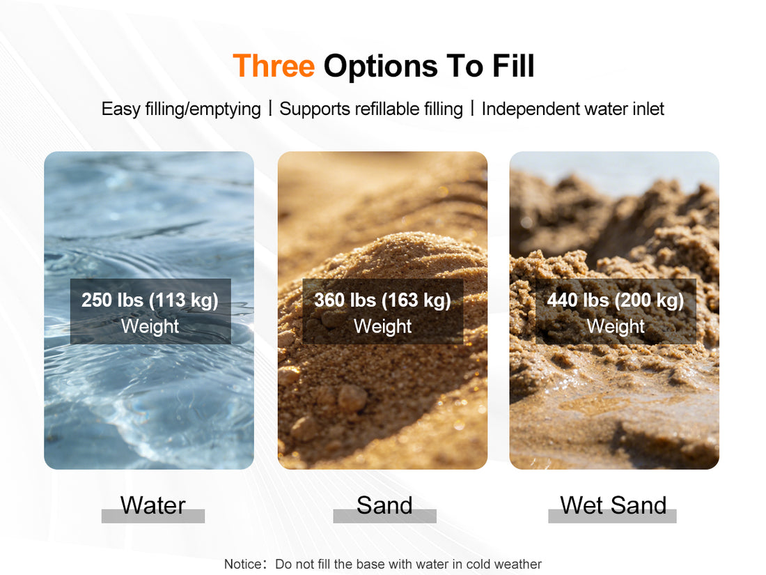 <strong>Flexible Fill Options for Adjustable Weight</strong>