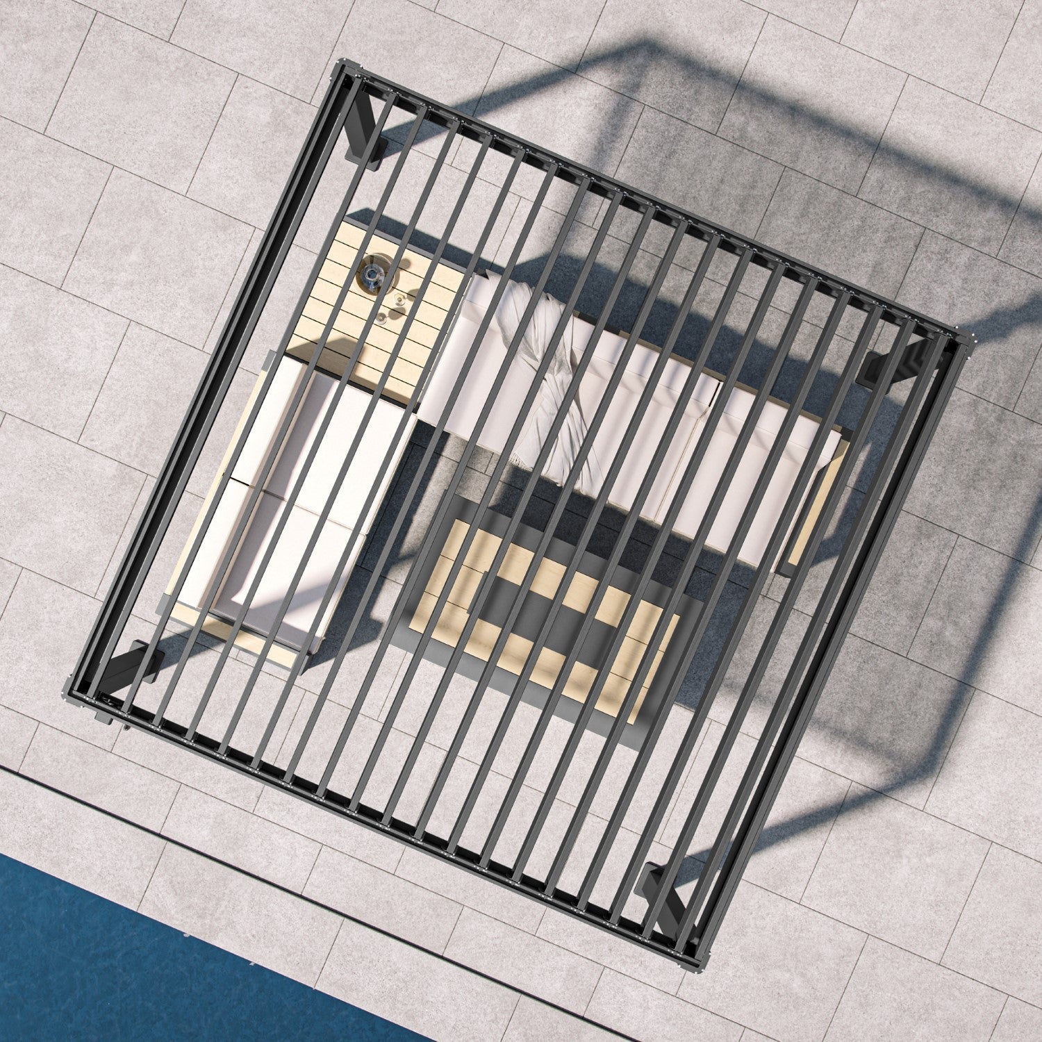 Sunvanta Atlantic™ 3m × 3m Aluminium Louvre Roof Pergola – Adjustable Louvers for Patio & Garden