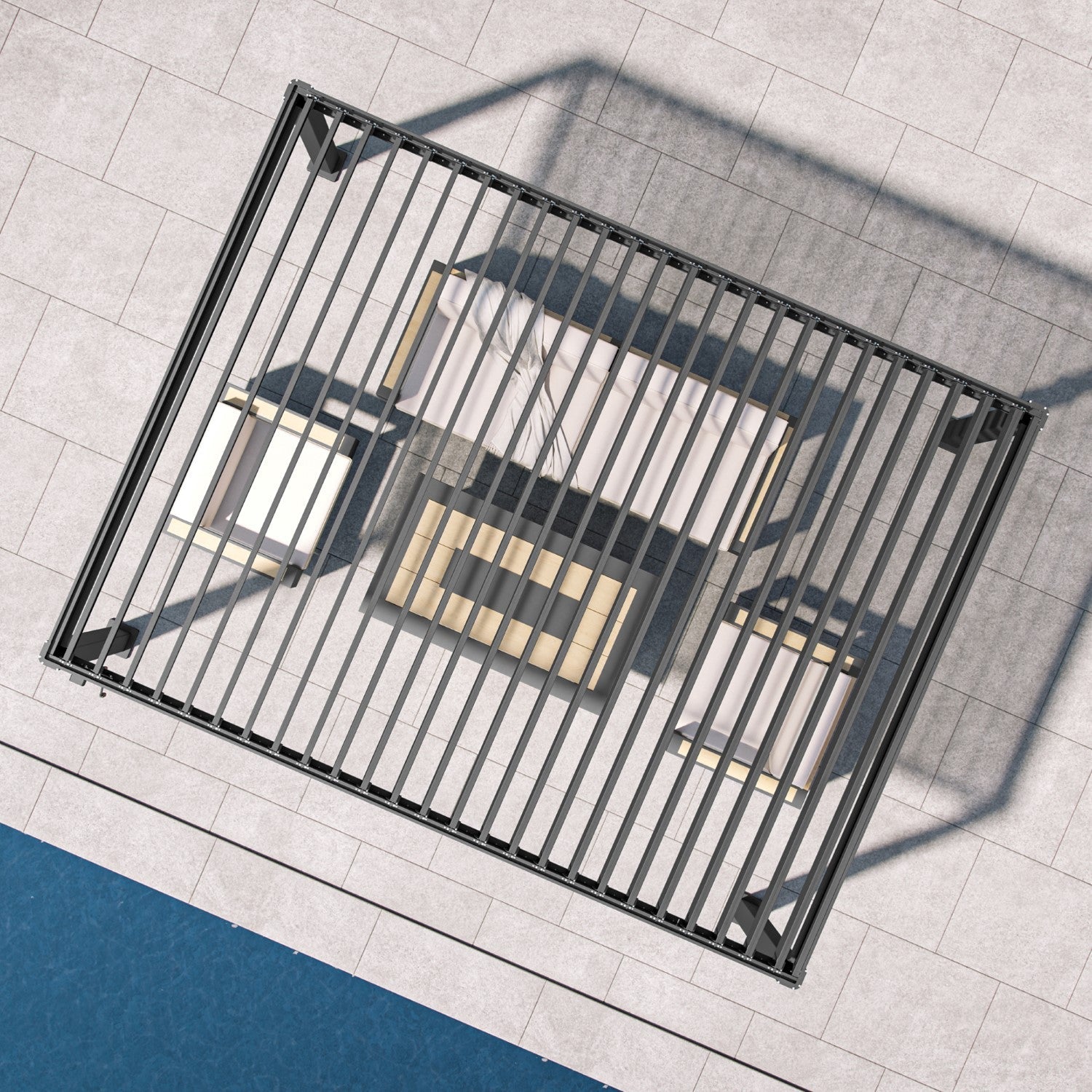 Sunvanta Atlantic Aluminum Louvered Pergola – Adjustable Louvers for Patio & Outdoor Space