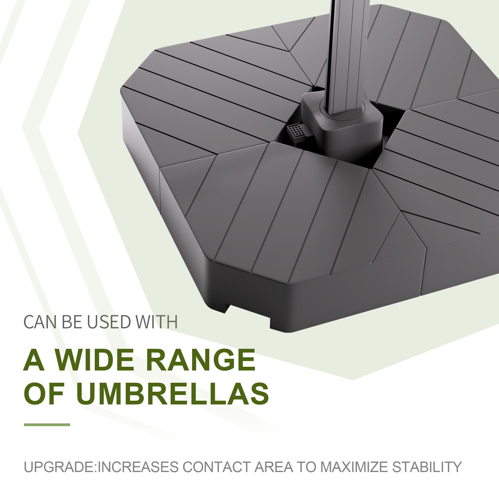 Sunvanta 430 lb (195 kg) Cantilever Umbrella Base with Wheels – Heavy-Duty Support for Auron Series