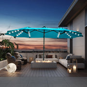 Sunvanta Horizon Haven™ 4.6x2.7mDouble-Sided Patio Umbrella with LED Lighting