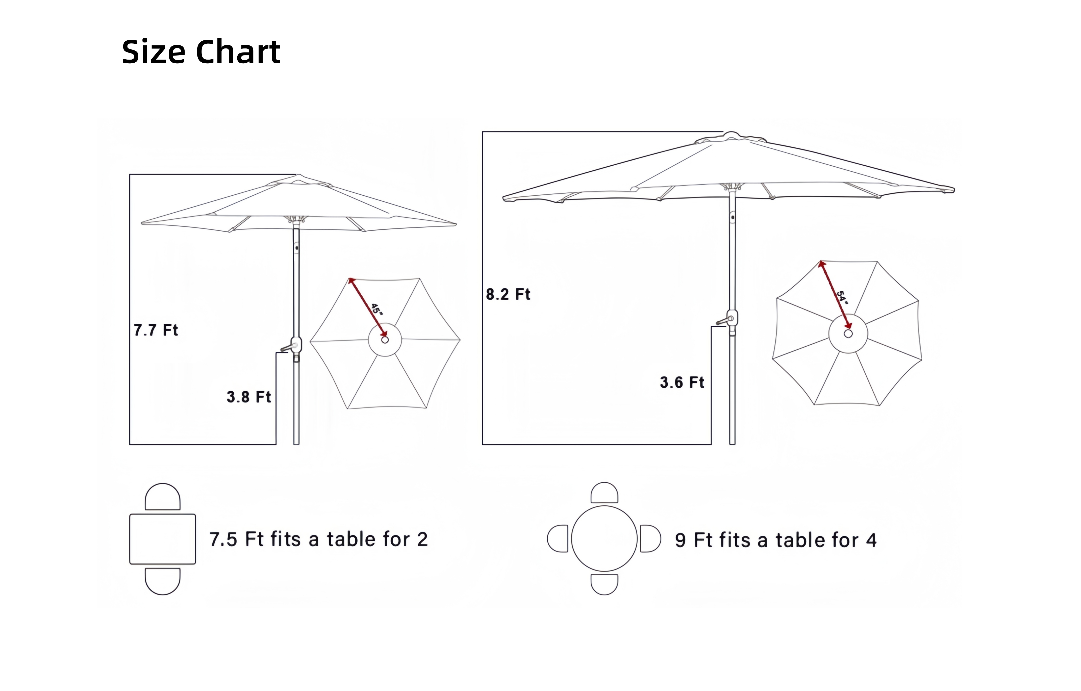 Sunvanta Market Breeze™ Patio Umbrella with 8 Sturdy Ribs, Push-Button Tilt & Crank Lift
