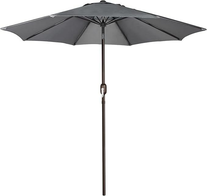 Sunvanta Market Breeze™ Patio Umbrella with 8 Sturdy Ribs, Push-Button Tilt & Crank Lift