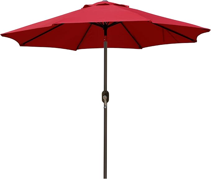 Sunvanta Market Breeze™ Patio Umbrella with 8 Sturdy Ribs, Push-Button Tilt & Crank Lift