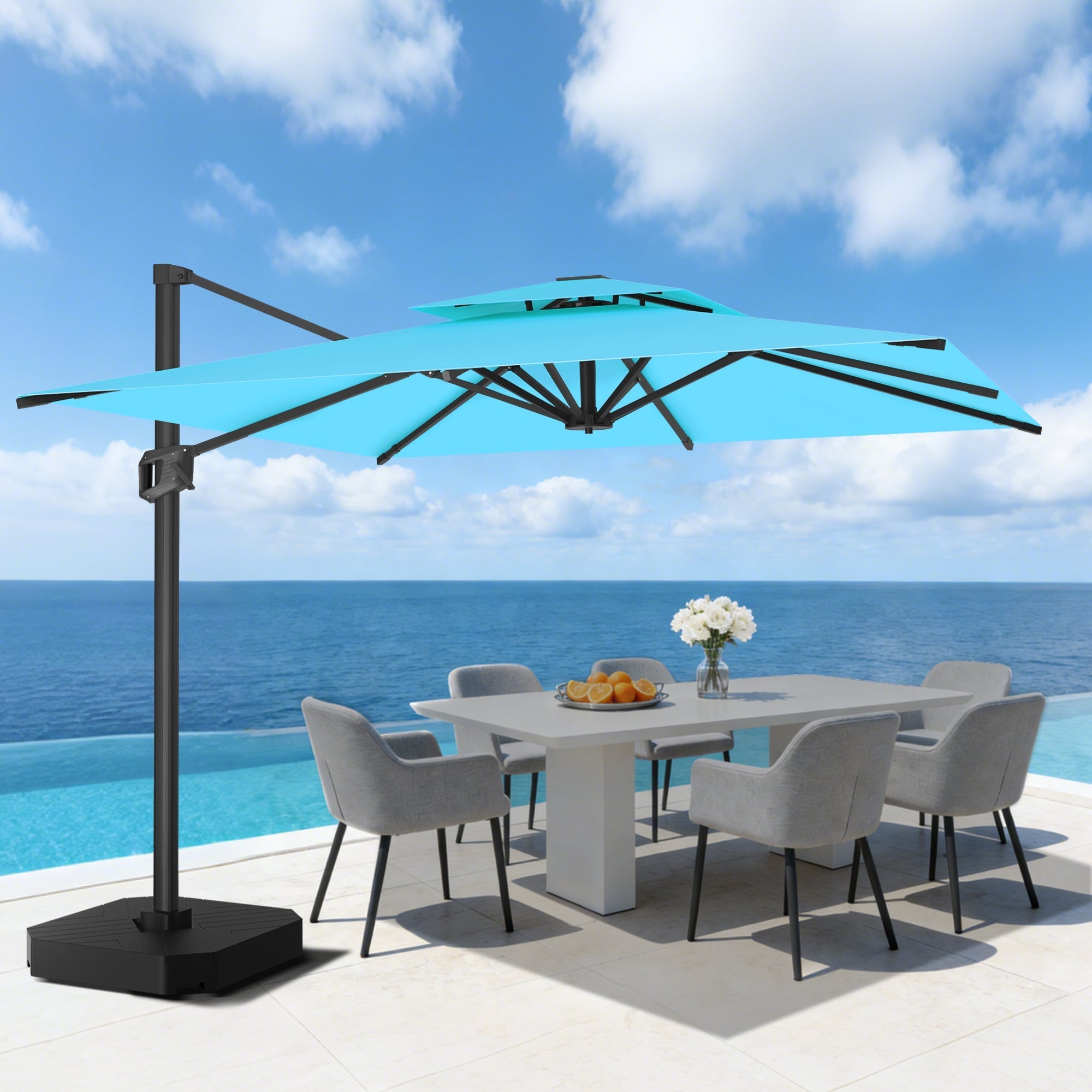 Sunvanta Auron Pro Cantilever Patio Umbrella  Reinforced Aluminum Frame for Patio & Garden