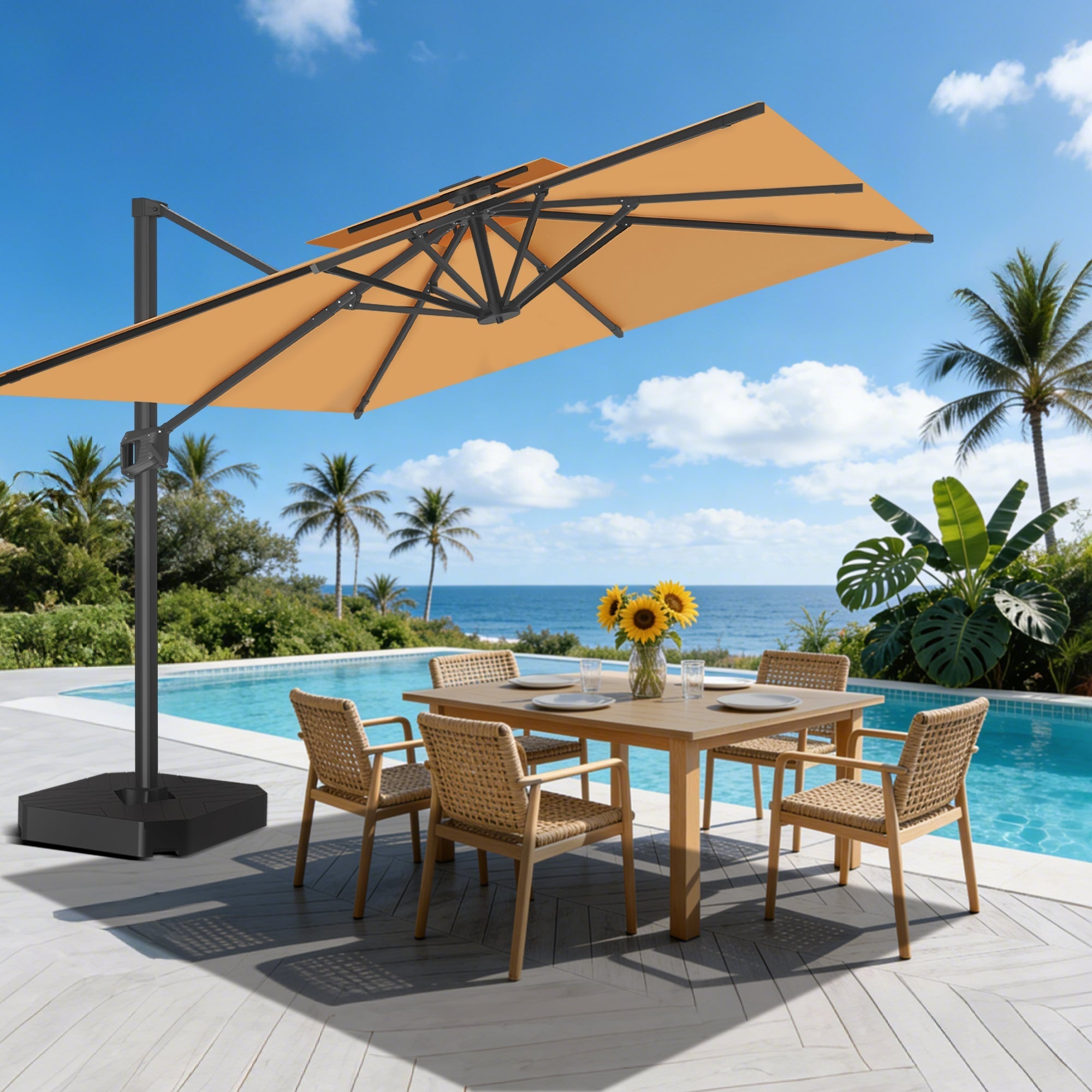 Sunvanta Auron Pro Cantilever Patio Umbrella  Reinforced Aluminum Frame for Patio & Garden