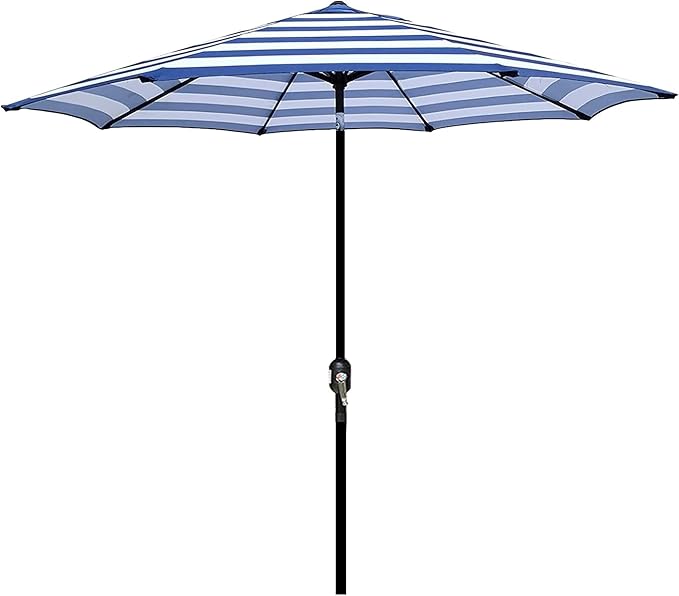 Sunvanta Market Breeze™ Patio Umbrella with 8 Sturdy Ribs, Push-Button Tilt & Crank Lift