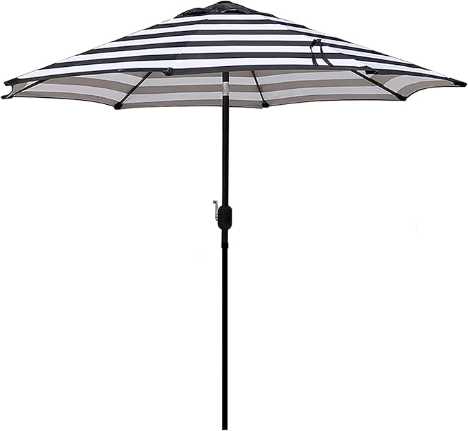 Sunvanta Market Breeze™ Patio Umbrella with 8 Sturdy Ribs, Push-Button Tilt & Crank Lift