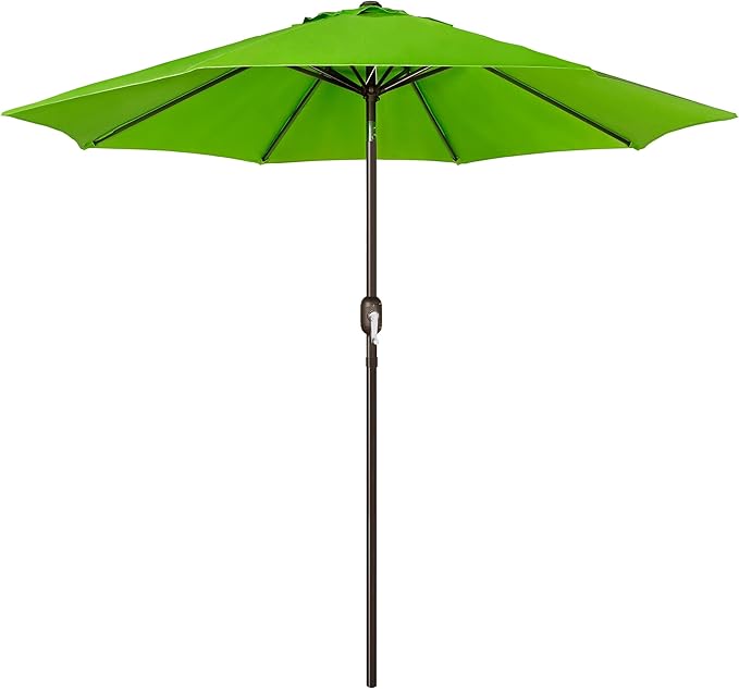 Sunvanta Market Breeze™ Patio Umbrella with 8 Sturdy Ribs, Push-Button Tilt & Crank Lift