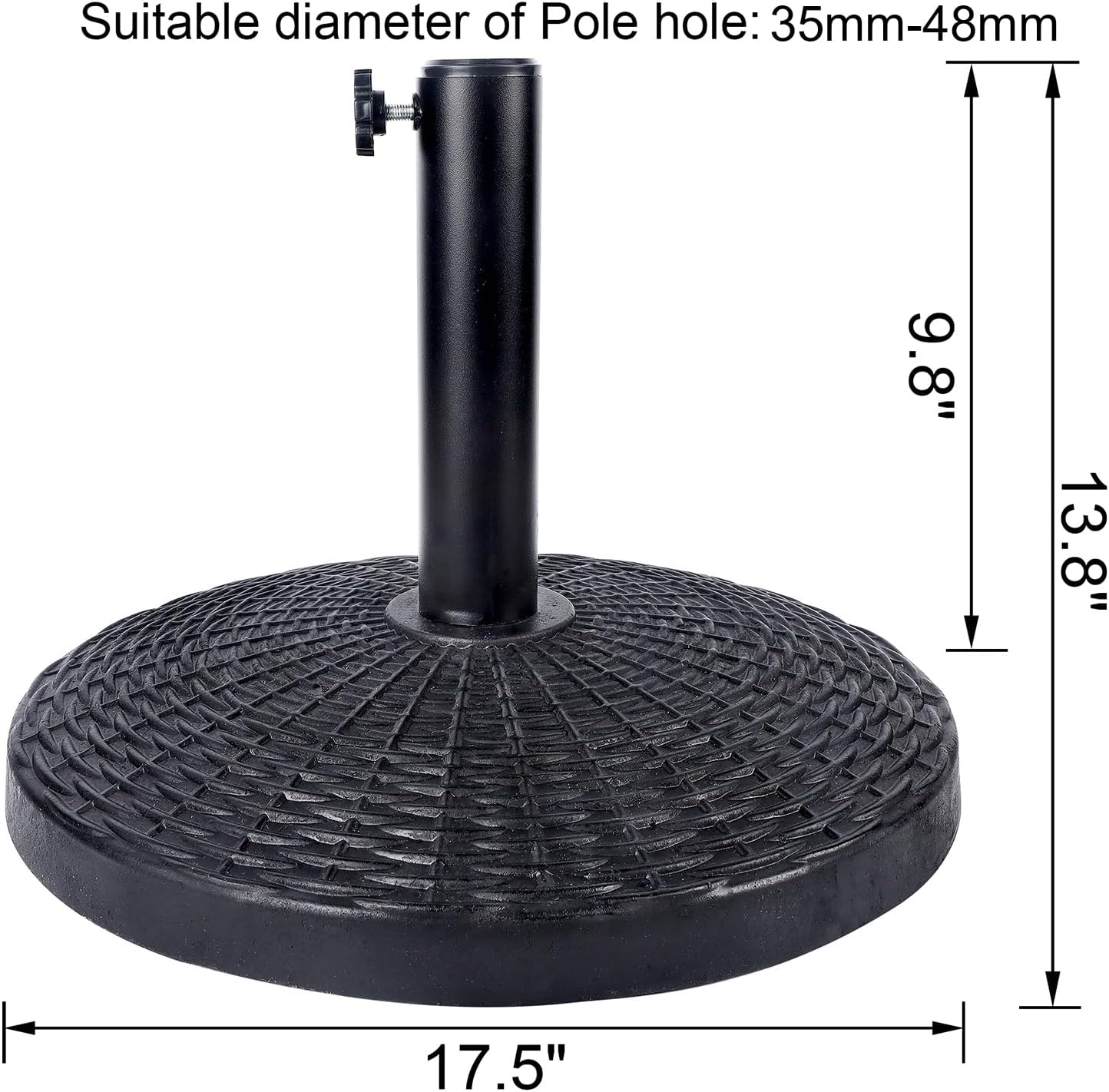 Sunvanta 12 kg Heavy-Duty Market Umbrella Base – Patio Stand for Market Breeze™ Series