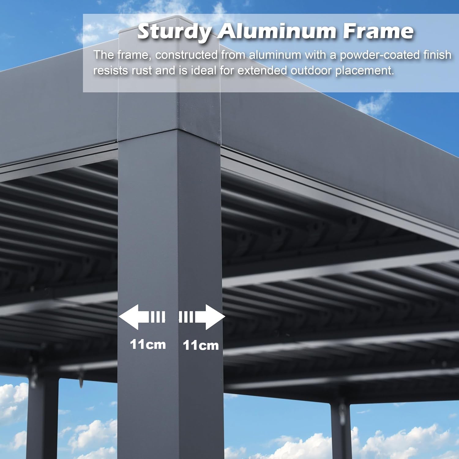 Sunvanta Atlantic Aluminum Louvered Pergola – Adjustable Louvers for Patio & Outdoor Space