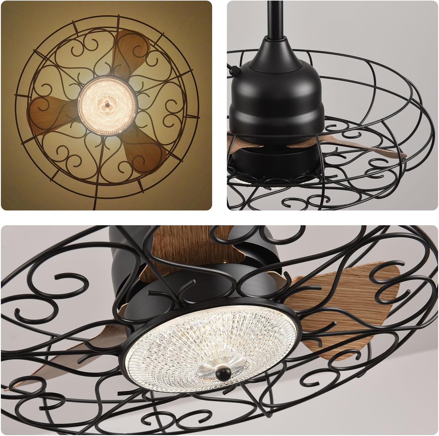 Sunvanta Outdoor Ceiling Fan with Light – Waterproof Gazebo Fan with Remote for Patio & Pergola