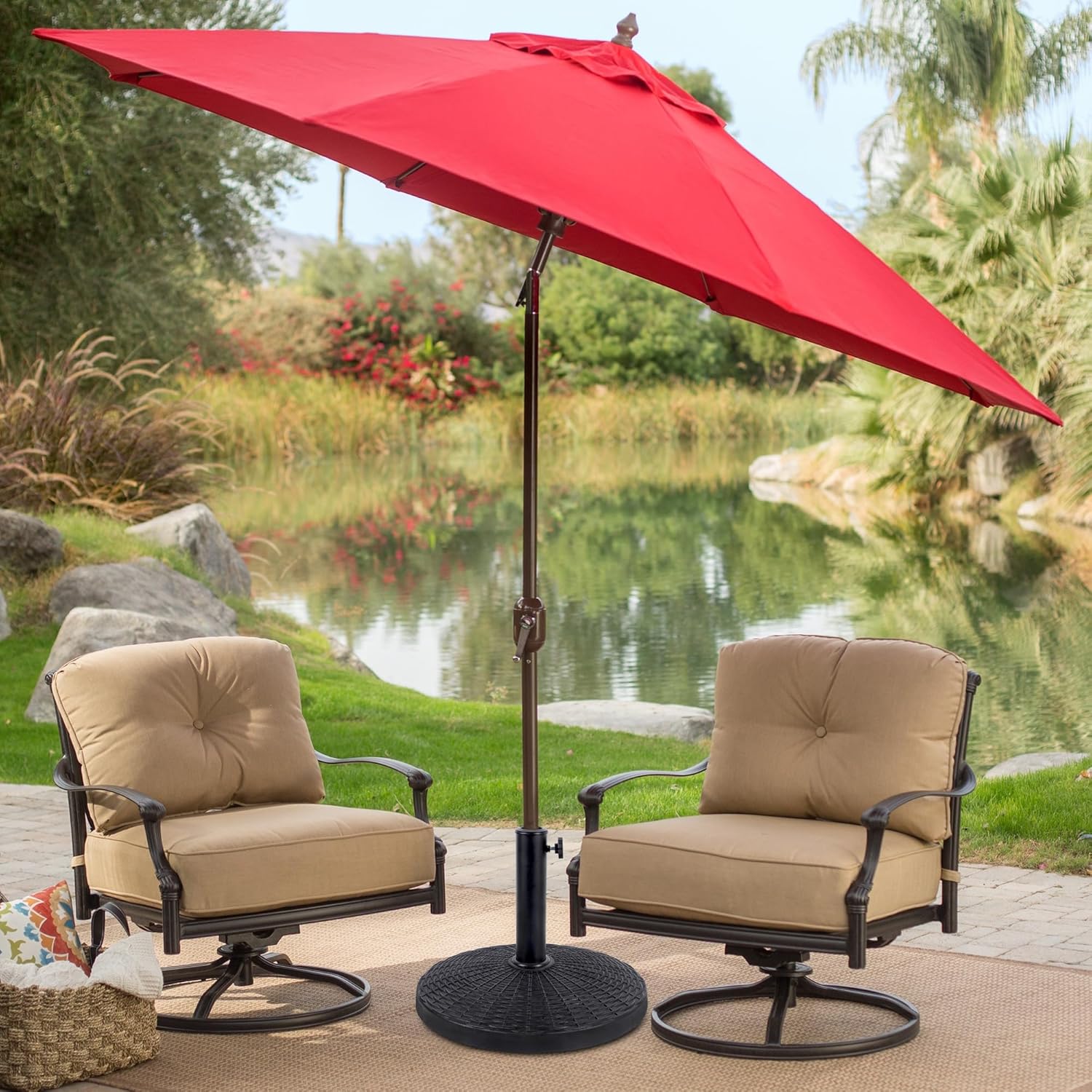 Sunvanta 12 kg Heavy-Duty Market Umbrella Base – Patio Stand for Market Breeze™ Series
