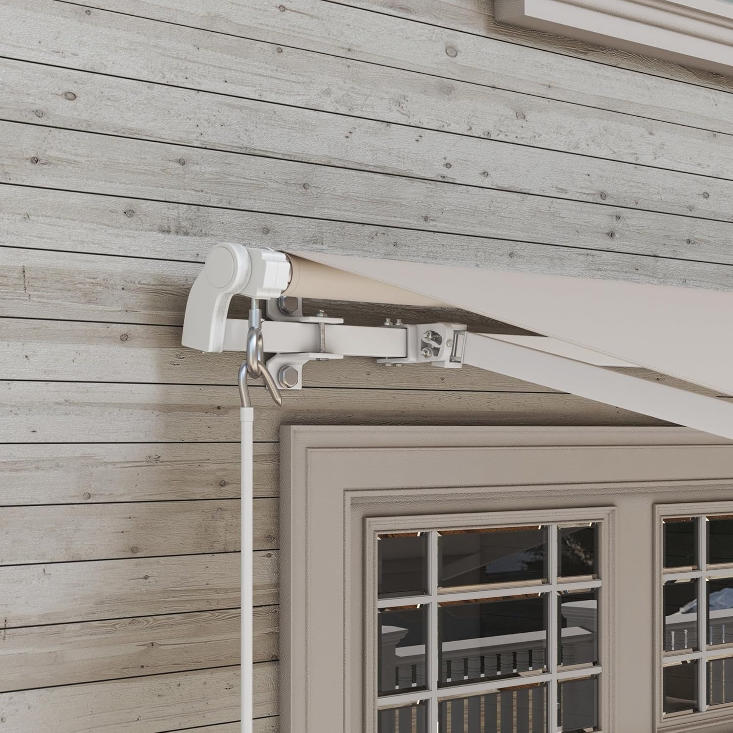 Sunvanta 3.6m × 3m Retractable Awning with Manual Crank – UV-Resistant Canopy for Patio & Balcony