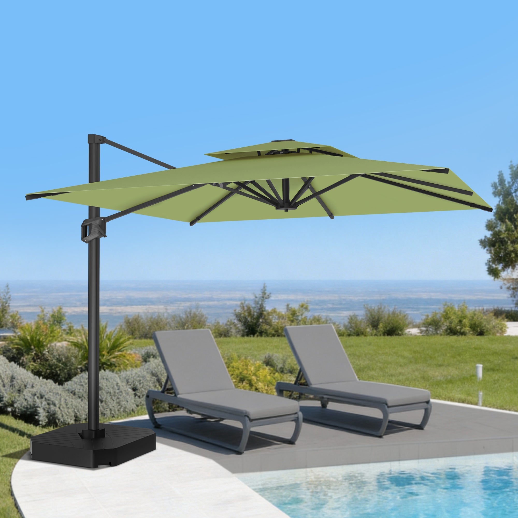 Sunvanta Auron Pro Cantilever Patio Umbrella  Reinforced Aluminum Frame for Patio & Garden