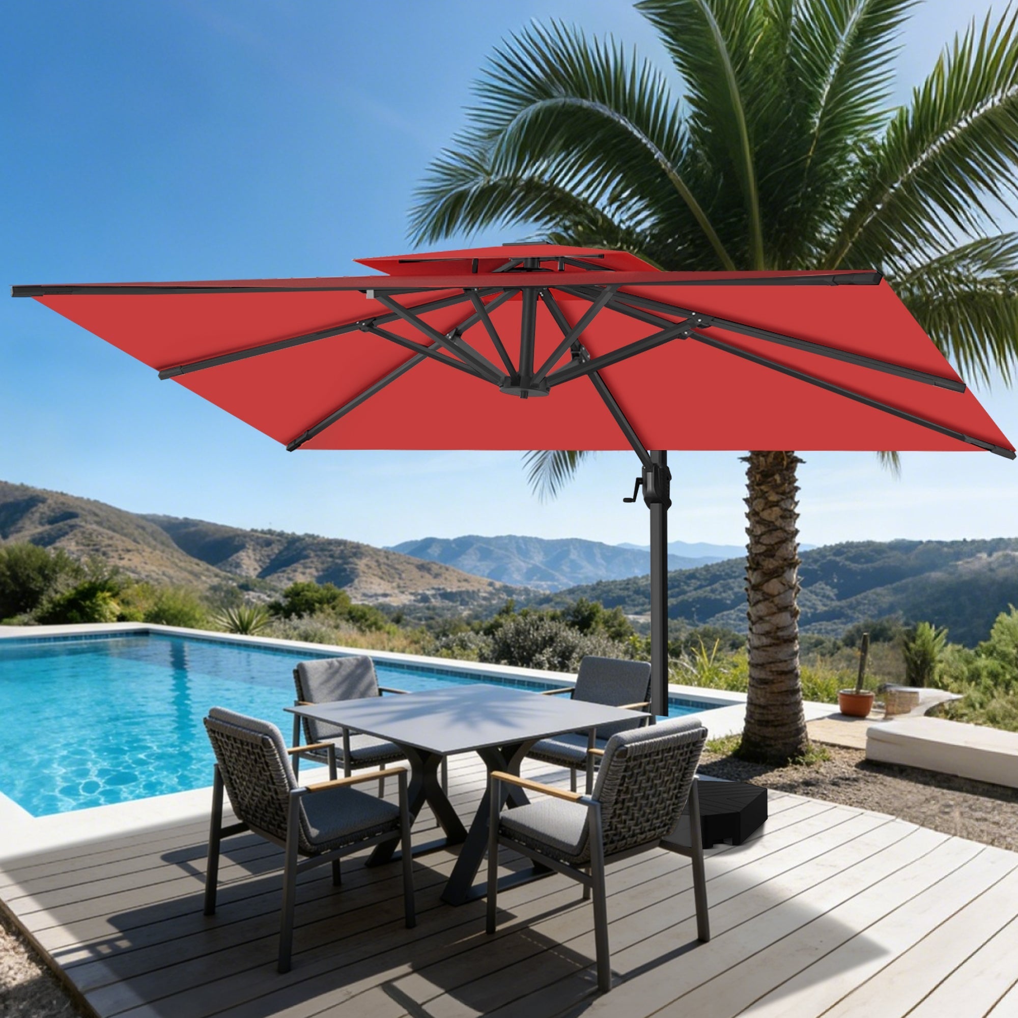 Sunvanta Auron Pro Cantilever Patio Umbrella  Reinforced Aluminum Frame for Patio & Garden