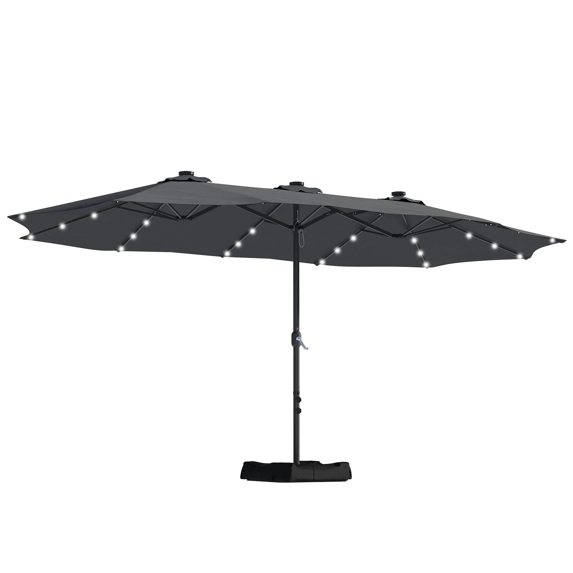 Sunvanta Horizon Haven™ 4.6x2.7mDouble-Sided Patio Umbrella with LED Lighting
