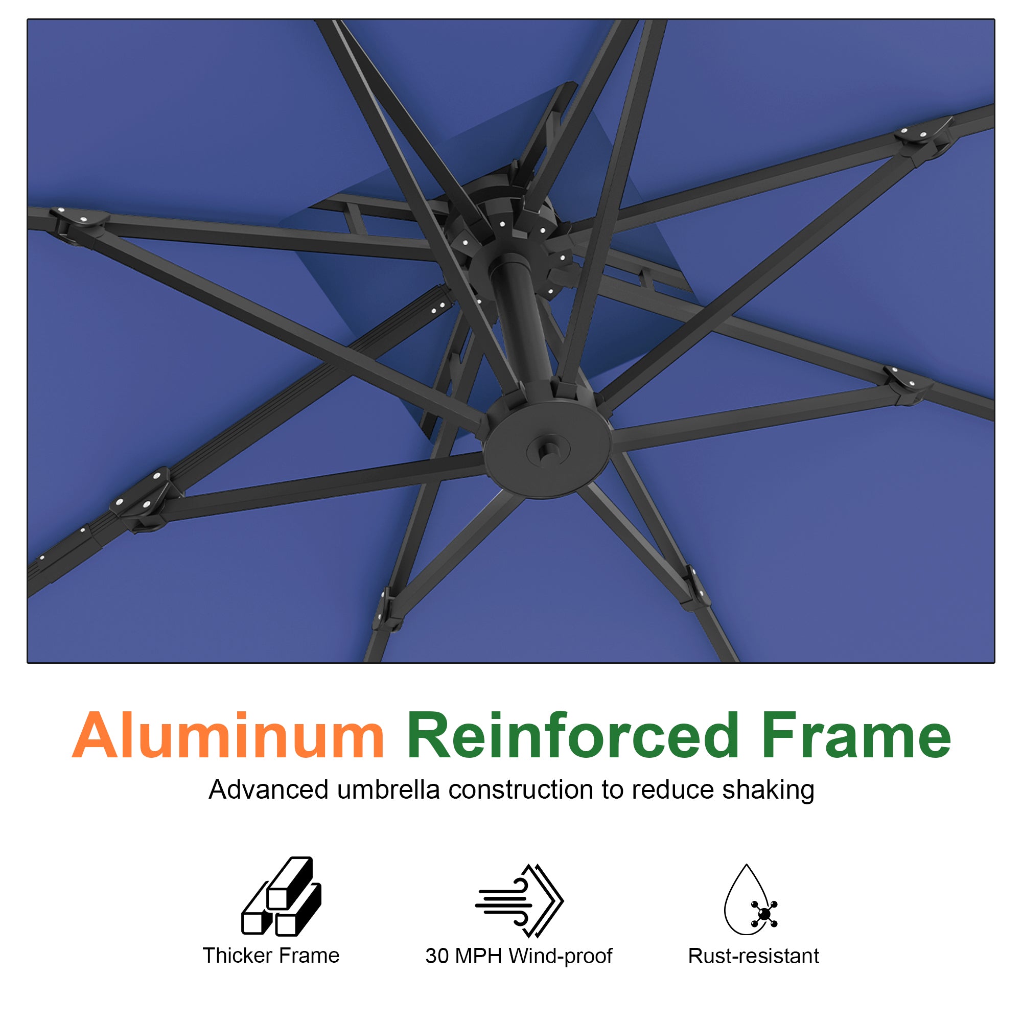Sunvanta Auron Pro Cantilever Patio Umbrella  Reinforced Aluminum Frame for Patio & Garden