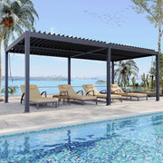 Sunvanta Atlantic™ 3 × 6 m Aluminium Louvered Pergola – Adjustable Louvres Outdoor Pergola for Patio