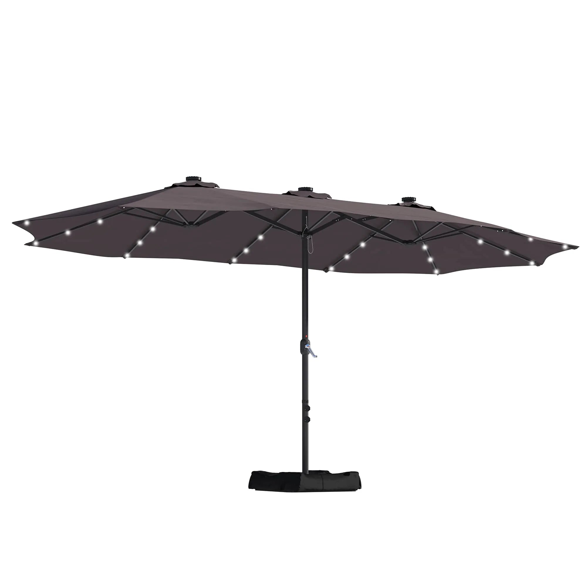 Sunvanta Horizon Haven™ 4.6x2.7mDouble-Sided Patio Umbrella with LED Lighting