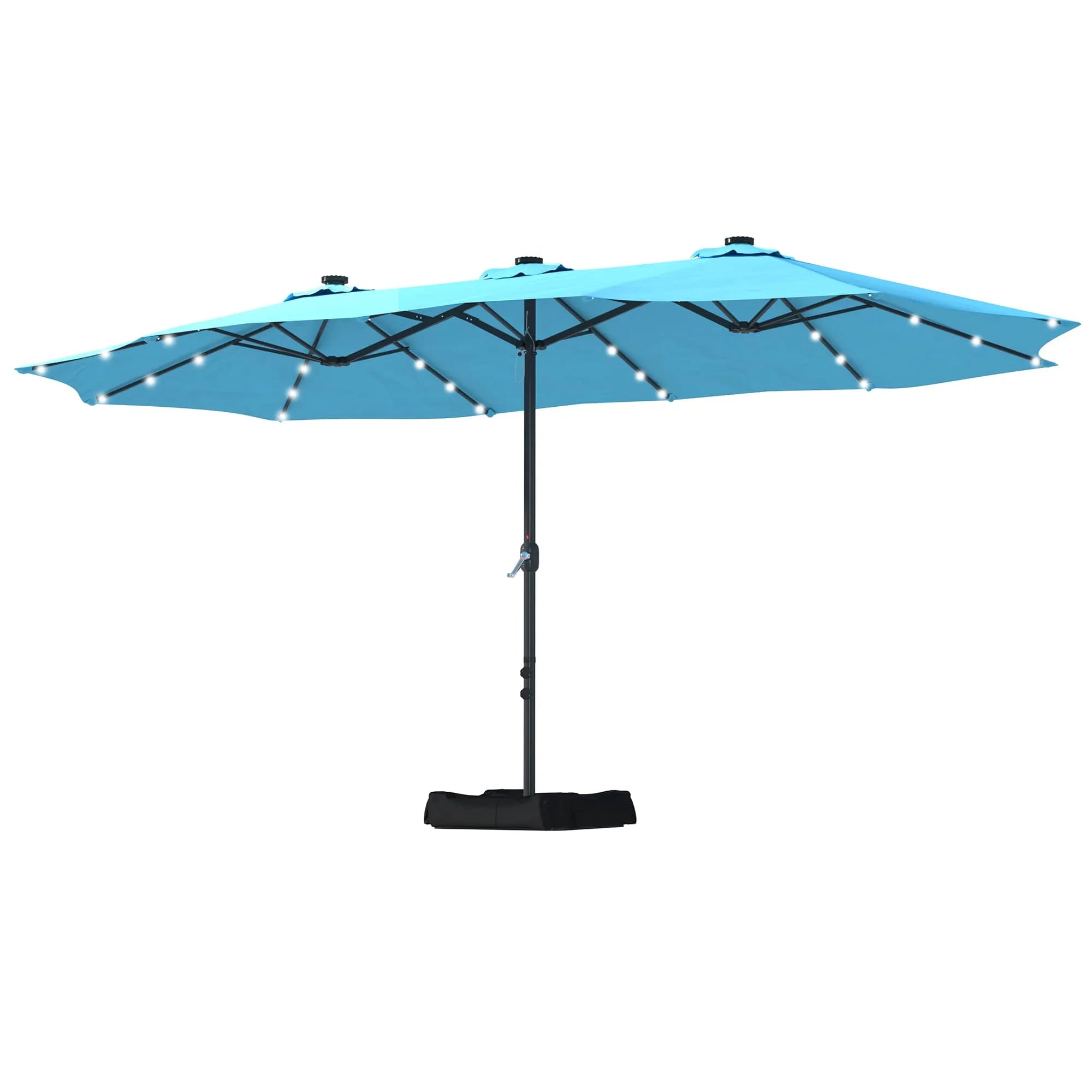 Sunvanta Horizon Haven™ 4.6x2.7mDouble-Sided Patio Umbrella with LED Lighting