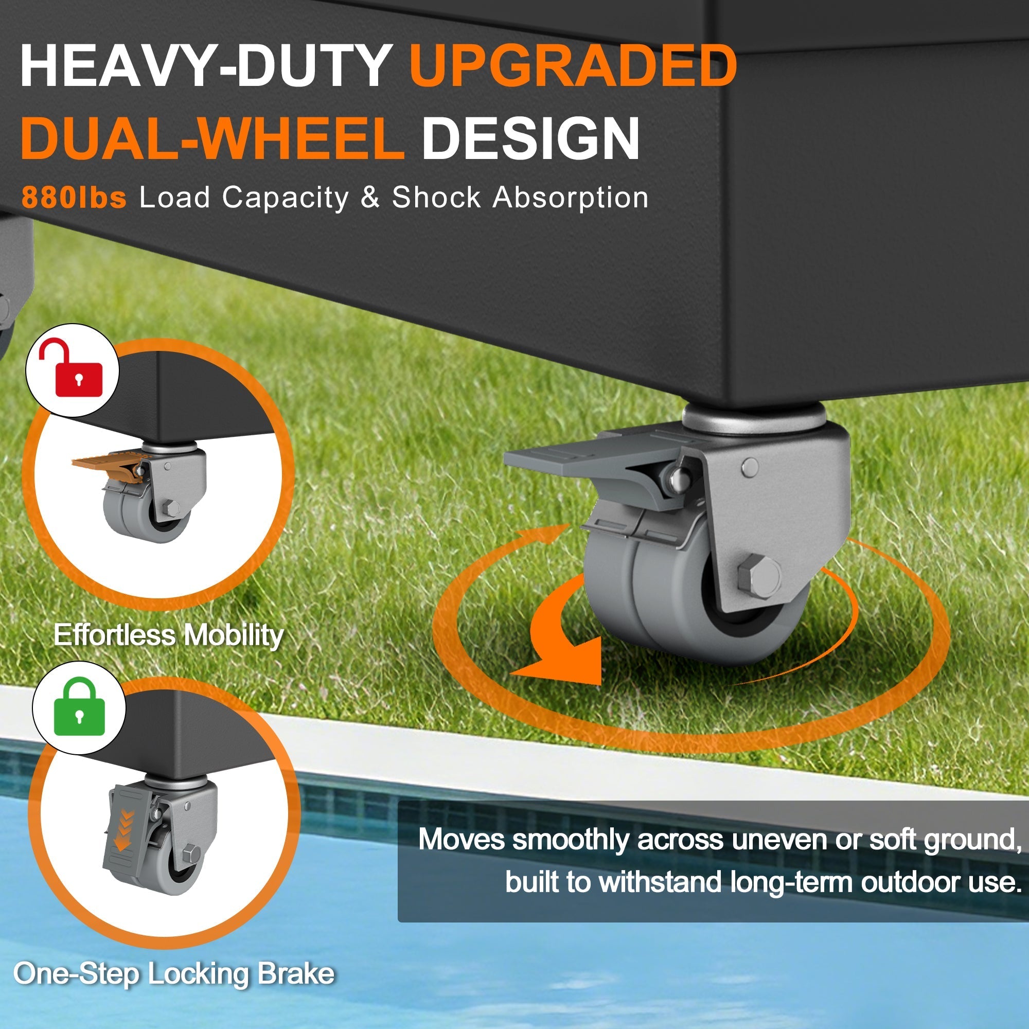 Sunvanta Cantilever Umbrella Base with Wheels – Heavy-Duty Modular Stand Up to 400kg for Cantilever Umbrellas