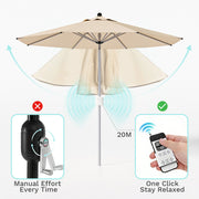 Sunvanta 2.7m Motorized Patio Umbrella with Remote Control – Adjustable Tilt Outdoor Cantilever Umbrella for Patio & Poolside