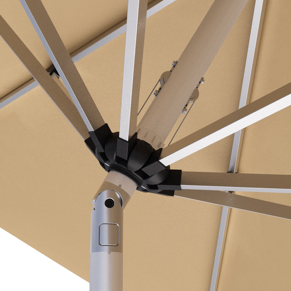 Sunvanta 2.7m Motorized Patio Umbrella with Remote Control – Adjustable Tilt Outdoor Cantilever Umbrella for Patio & Poolside