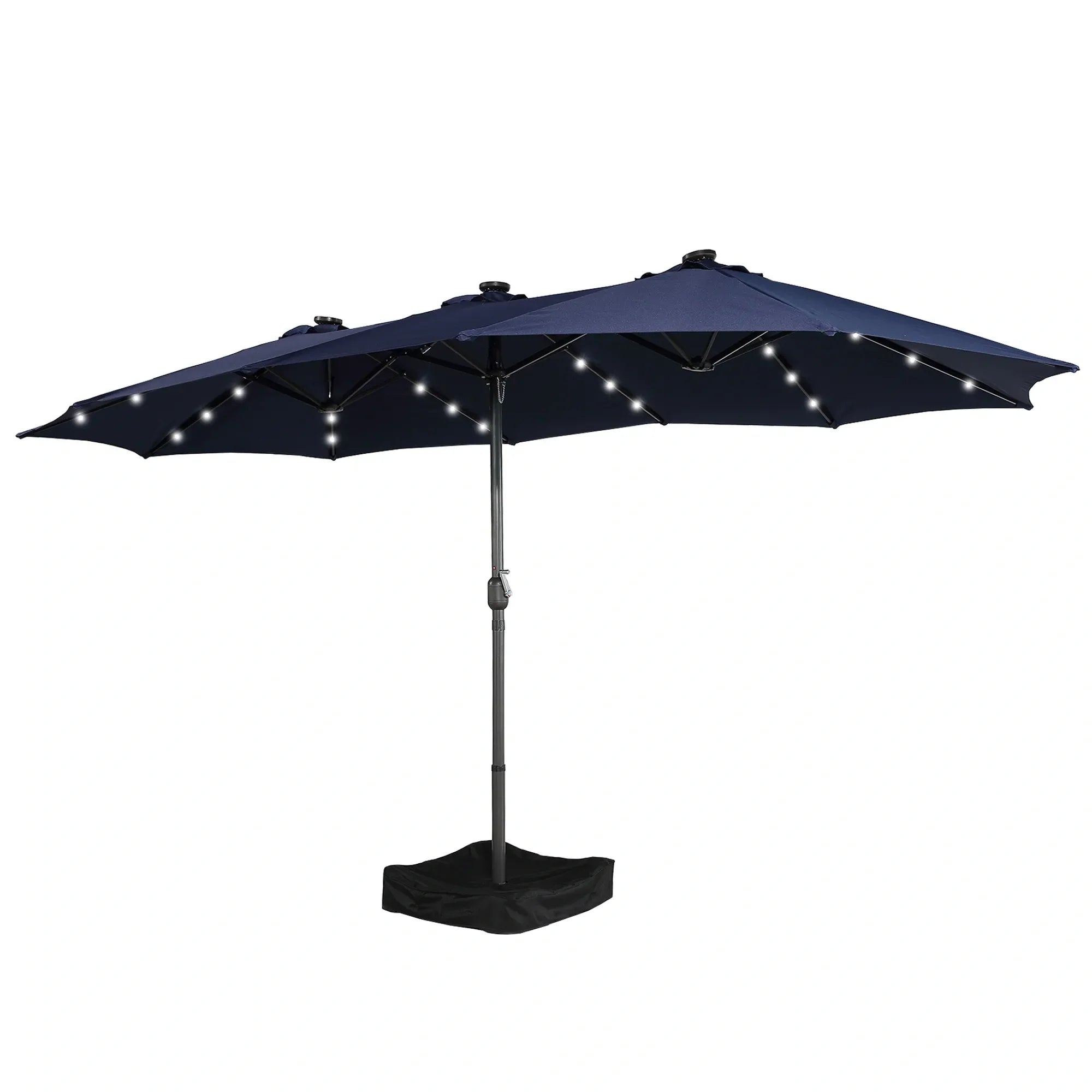 Sunvanta Horizon Haven™ 4.6x2.7mDouble-Sided Patio Umbrella with LED Lighting