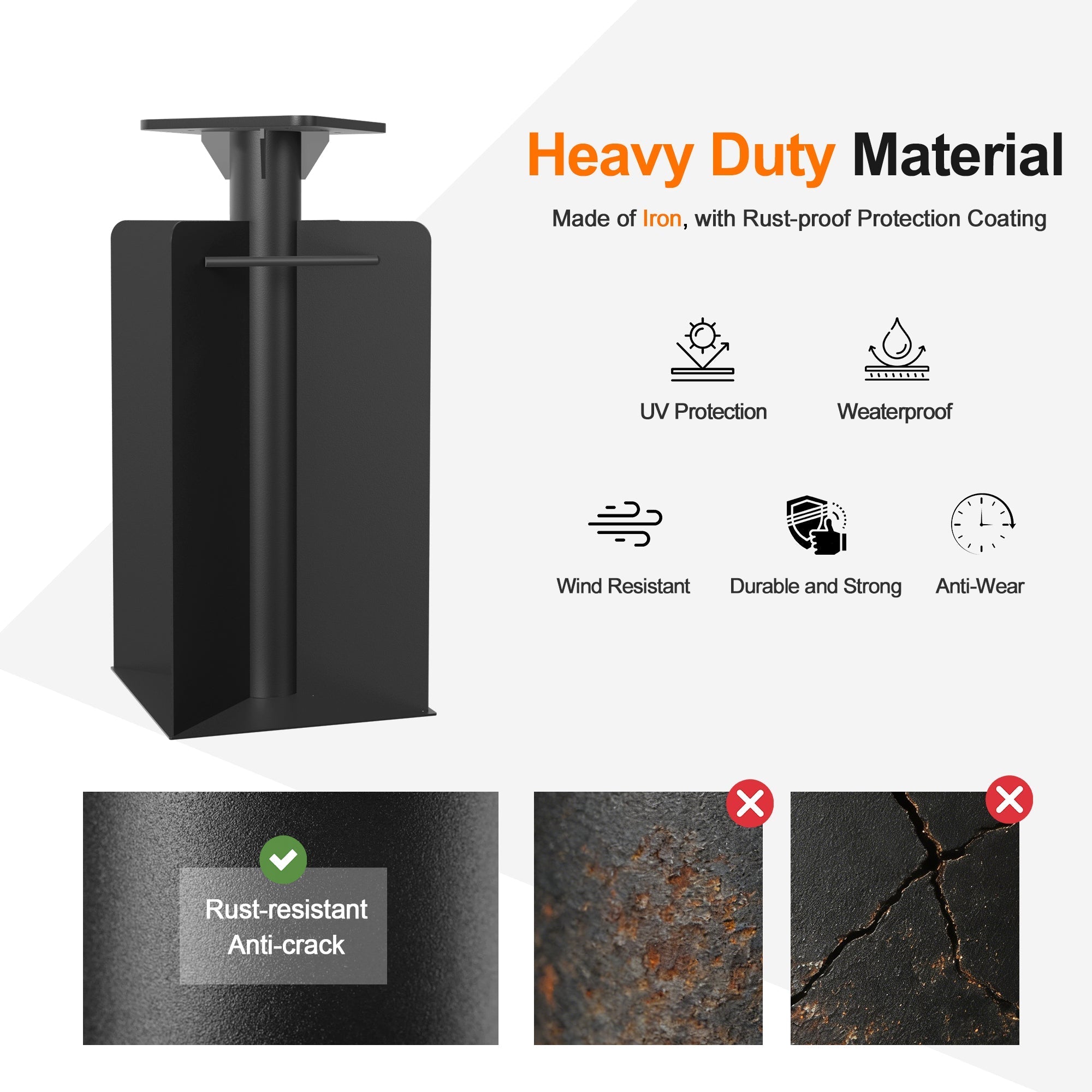 Sunvanta Auron In-Ground Umbrella Base for Cantilever Umbrellas – Heavy-Duty Steel, Secure Concrete Mount