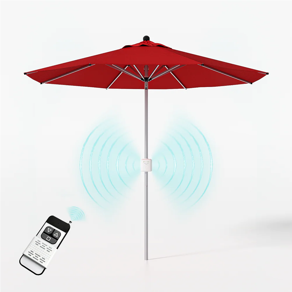 Sunvanta 2.7m Motorized Patio Umbrella with Remote Control – Adjustable Tilt Outdoor Cantilever Umbrella for Patio & Poolside