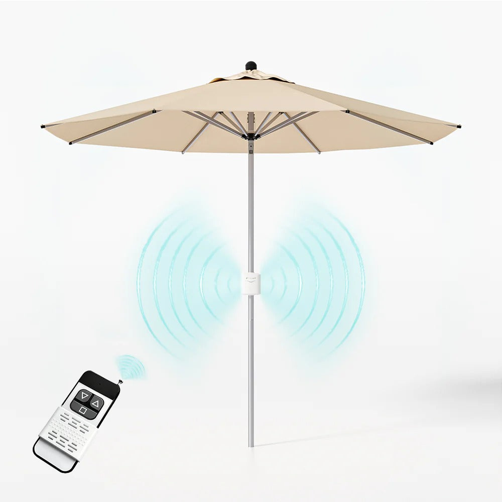 Sunvanta 2.7m Motorized Patio Umbrella with Remote Control – Adjustable Tilt Outdoor Cantilever Umbrella for Patio & Poolside