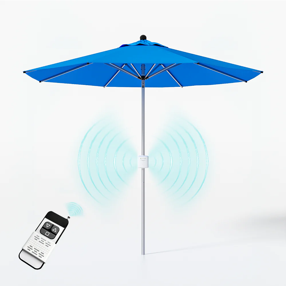 Sunvanta 2.7m Motorized Patio Umbrella with Remote Control – Adjustable Tilt Outdoor Cantilever Umbrella for Patio & Poolside