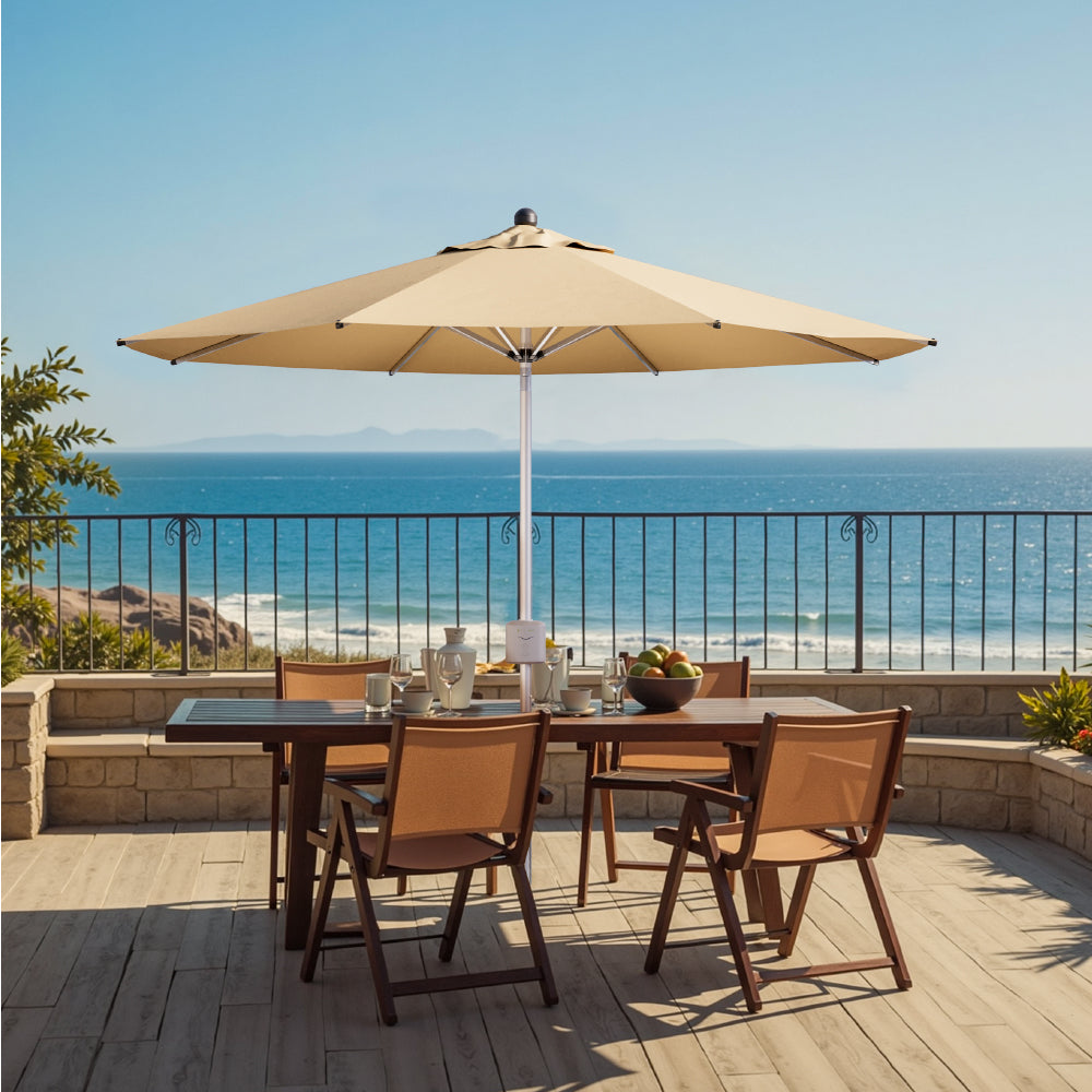 Sunvanta 2.7m Motorized Patio Umbrella with Remote Control – Adjustable Tilt Outdoor Cantilever Umbrella for Patio & Poolside